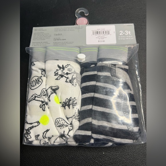 Boys Carter’s 2-pack Dinosaur Toddler Boxers NWT - Picture 6 of 6